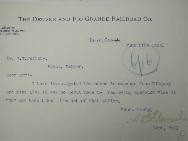 A telegraph operator lost his job in 1898 !